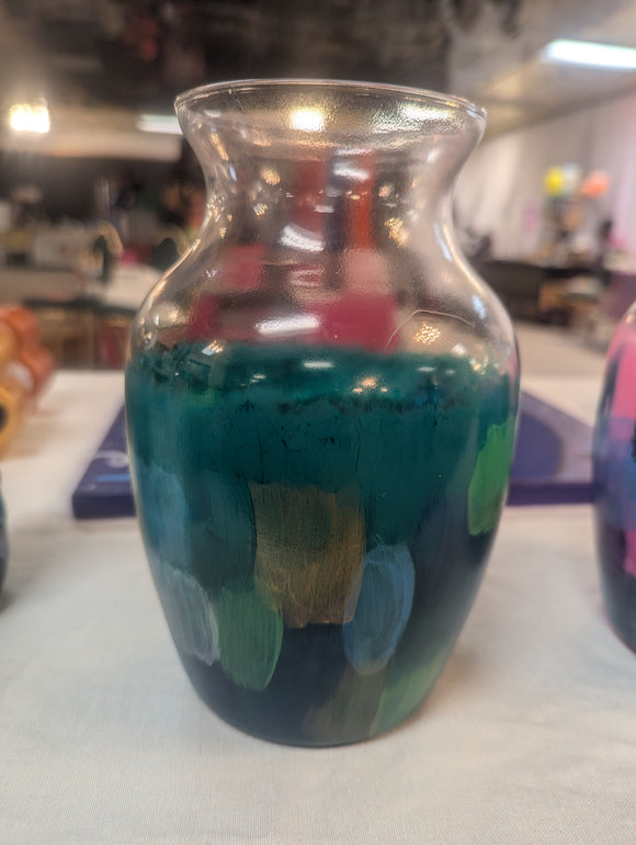 Custom Hand Painted Flower Vase